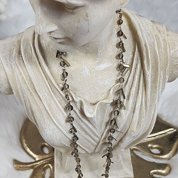 Vintage Bead and Metal Necklace - Picture 1 of 12